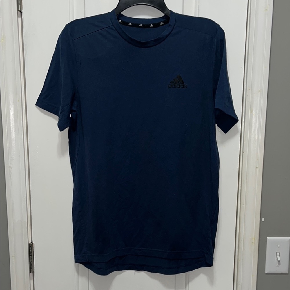 Adidas Men's Navy Blue T-Shirt